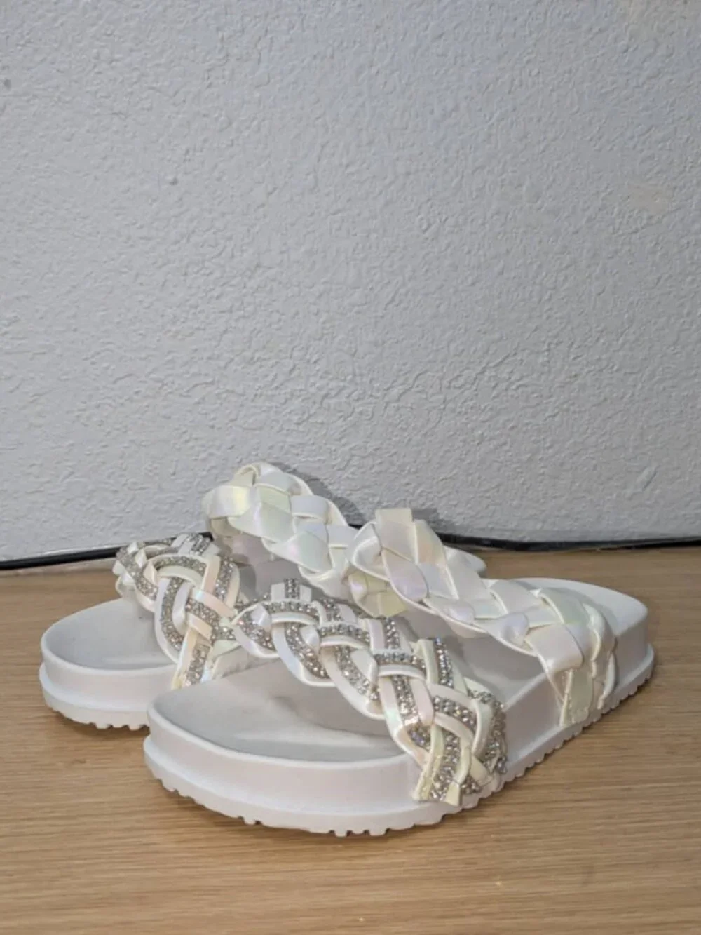 Elli by Capelli Girls' Slide Braided Sandals, Size 10 / 11 - O